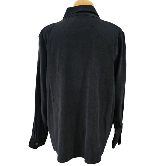 Preowned with Tags Bob Mackie Womens Embroidered Tassle Full Zip Black Jacket/Bl - Picture 3 of 7